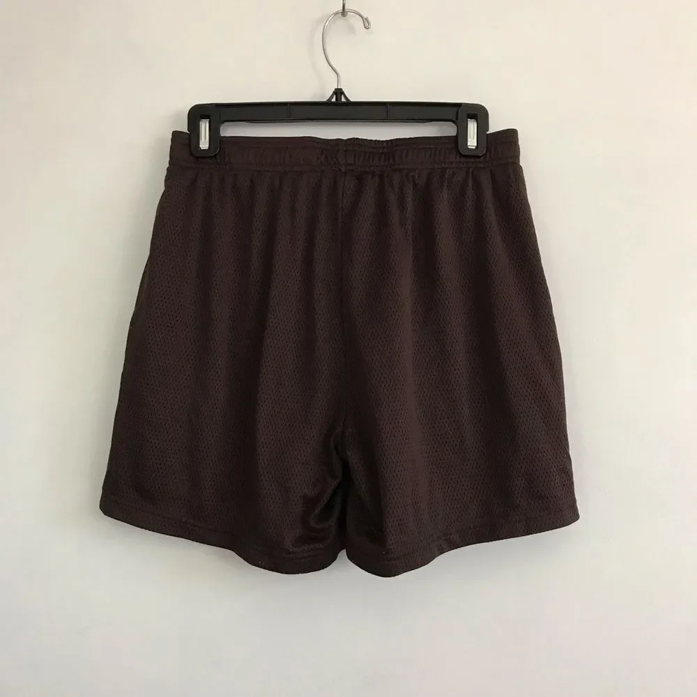 Apatheia Brown Athletic Sport Workout Athleisure Gym Shorts Sz Medium Mens